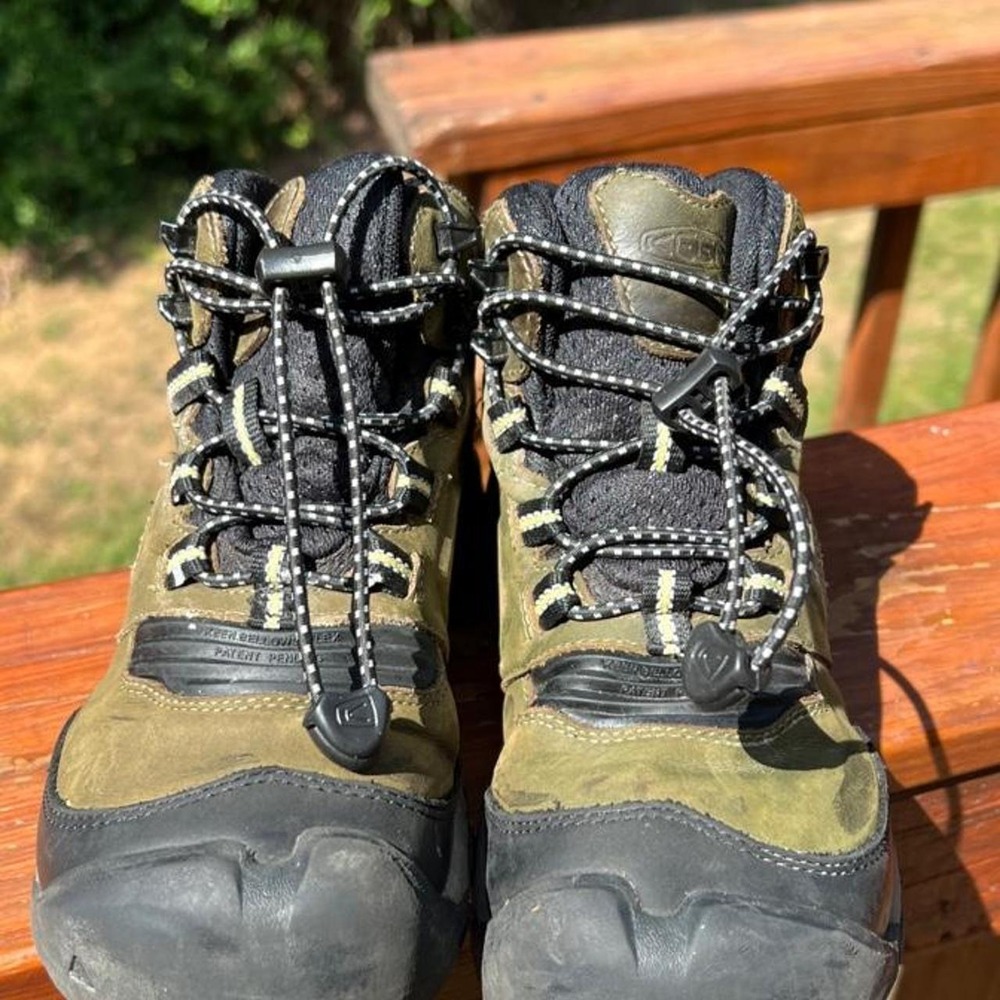 Keen Youth 3 hiking boots Olive Green Black Outdoor Hiking Trail Boots